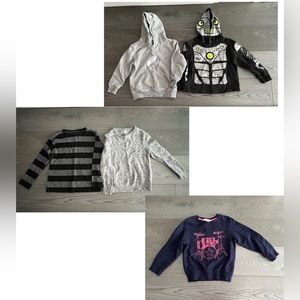 5 Sweaters/hoodies (H&M, Uniqlo, Old Navy) Kids Boys Size 4-6